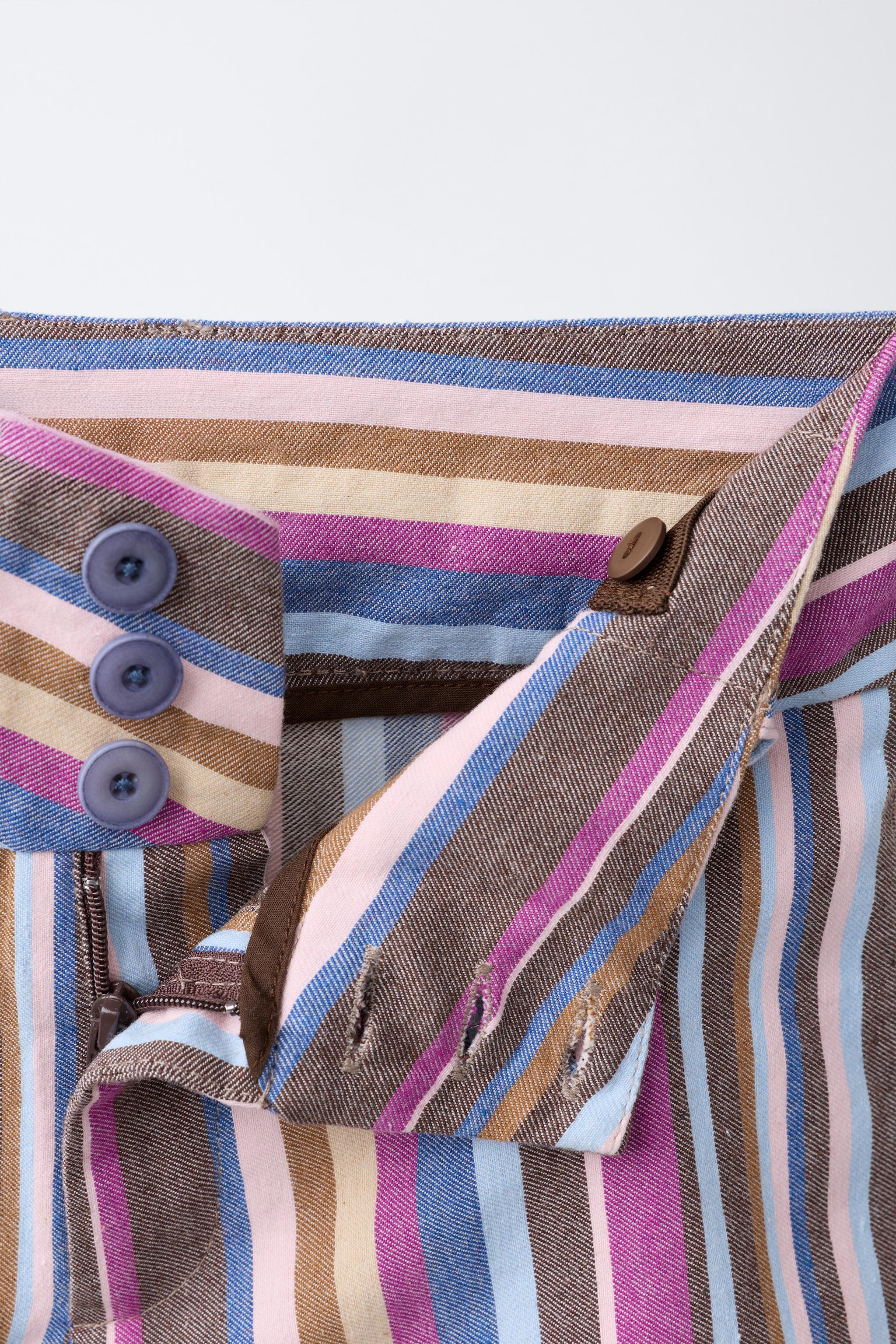 WIDE WAIST STRIPED SHORTS